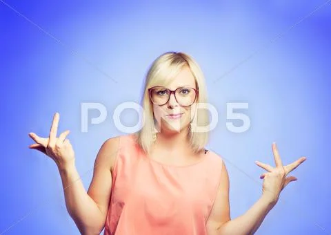Smart college student shrugging Stock Photos