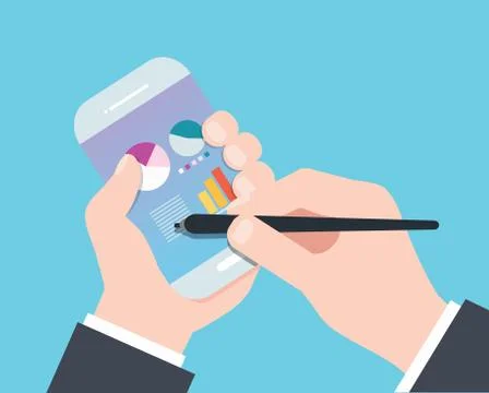 Smart concept flat design, vector Stock Illustration