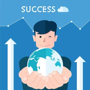 Smart concept flat design, vector Stock Illustration