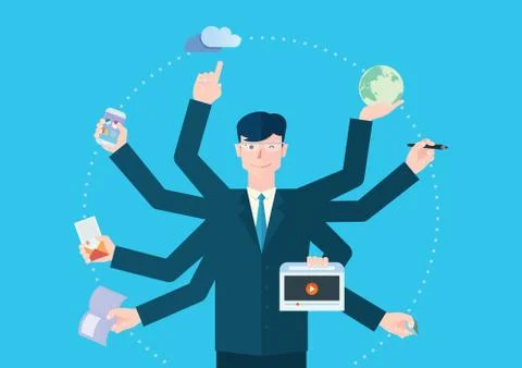 Smart concept flat design, vector Stock Illustration