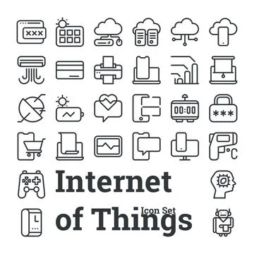 Smart Connectivity: Internet of Things Icons Stock Illustration