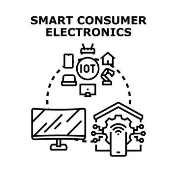 Smart consumer electronics internet of things concept Stock Illustration