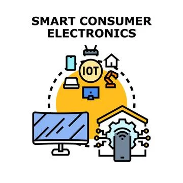 Smart consumer electronics internet of things concept Stock Illustration