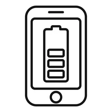 Smart consumption battery icon outline vector. Care resource Stock Illustration