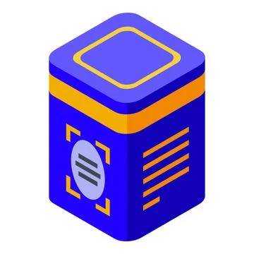 Smart container tracking system using barcode scanning technology Illustrazione stock