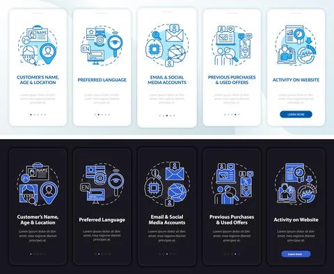 Smart content analytics onboarding vector template 스톡 일러스트