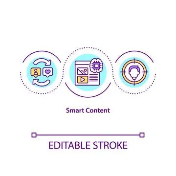 Smart content concept icon イラスト素材
