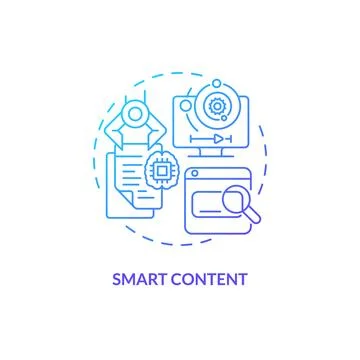 Smart content gradient concept icon Illustrazione stock