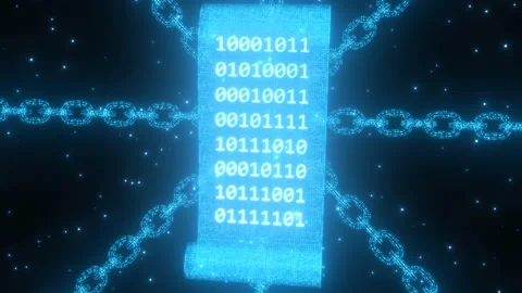 Smart Contract Blockchain Distributed Network Transaction Technology Stock Footage 146889417