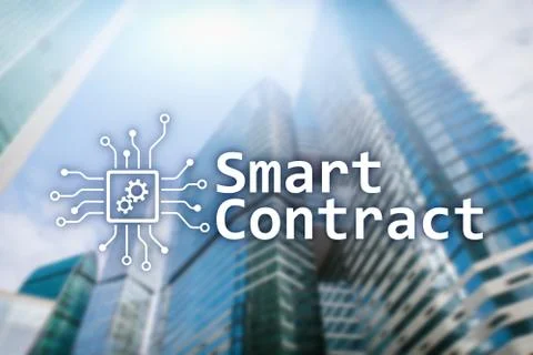 Smart contract, blockchain technology in business, finance hi-tech concept. S Stock Photos