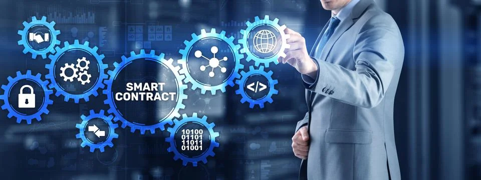 Smart Contract. Computer algorithm designed to generate, control and provide Stock Photos