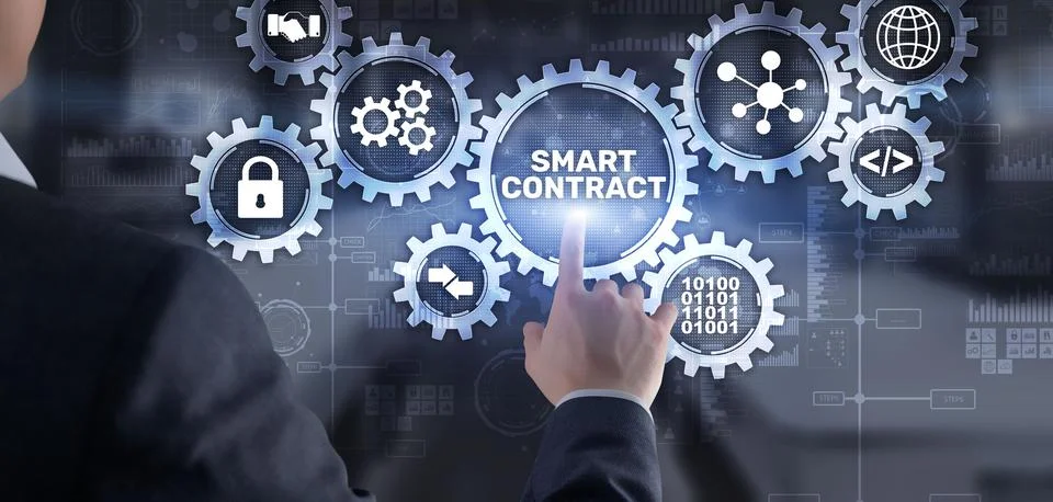 Smart Contract. Computer algorithm designed to generate, control and provide Stock Photos