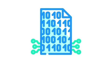 Smart contract decentralized application color icon animation Stock Footage 327259616