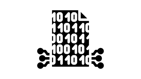 Smart contract decentralized application glyph icon animation Stock Footage 326735345