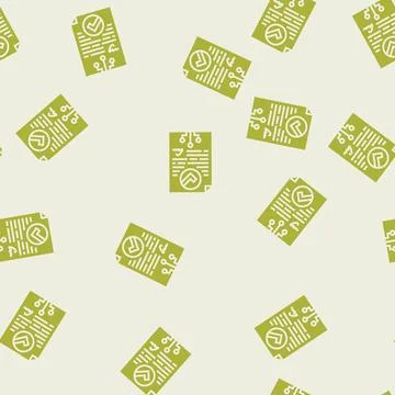 Smart contract decentralized application glyph seamless pattern Stock Illustration