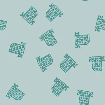 Smart contract decentralized application line vector seamless pattern Stock-Illustration