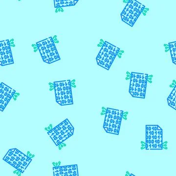 Smart contract decentralized application vector seamless pattern Stock Illustration