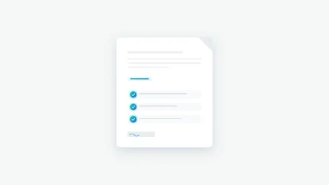 Smart Contract Digital Document with Sequential Verification Checkmarks and.. Видео 346202269