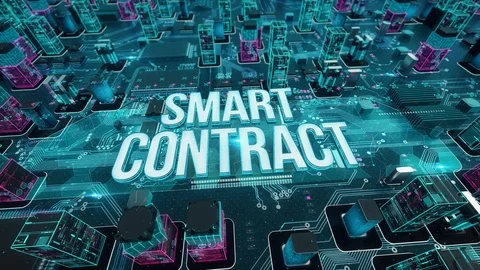 Smart Contract with digital technology concept Stock Footage 103819933