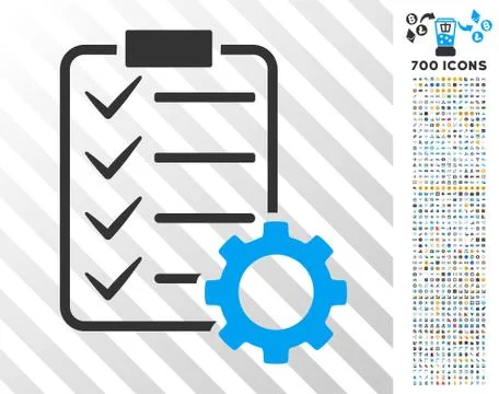 Smart Contract Gear Flat Icon with Bonus Stockillustratie
