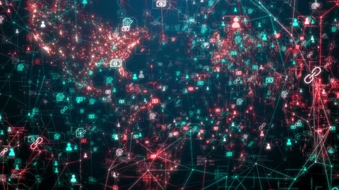 Smart contract global supply chain computer code agreement on blockchain network Vidéo 178774805