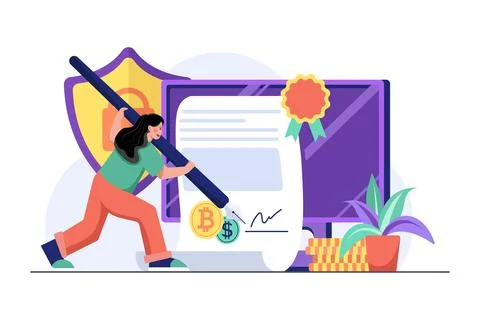Smart Contract Stock Illustration