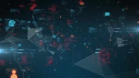 Smart Contracts and Blockchain Revolution in Modern Finance and Banking Stock Footage 262505713