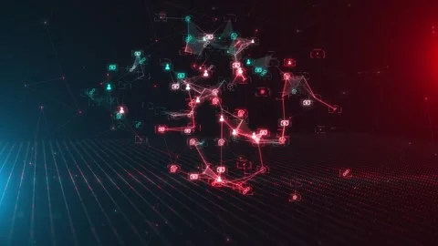 Smart Contracts and Blockchain Revolution in Modern Finance and Banking Stock Footage 262506935