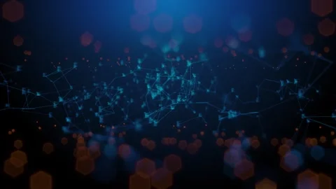 Smart contracts blockchain economy decentralized networks digital assets Stock Footage 302332012