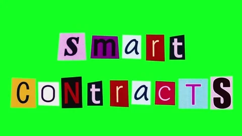 Smart contracts isolates text on alpha channel background formed from magazine Stock Footage 311135377