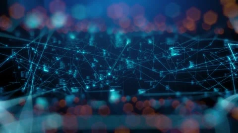 Smart contracts platform applications digital economy big data Stock Footage 302332083