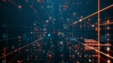 Smart Contracts using blockchain algorithms, Big Data, Cloud for Next-Gen Networ Stock Footage 245325824