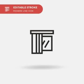 Smart Curtain Simple vector icon. Illustration symbol design template for web Stock Illustration