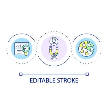 Smart customer engagement loop concept icon Stock Illustration