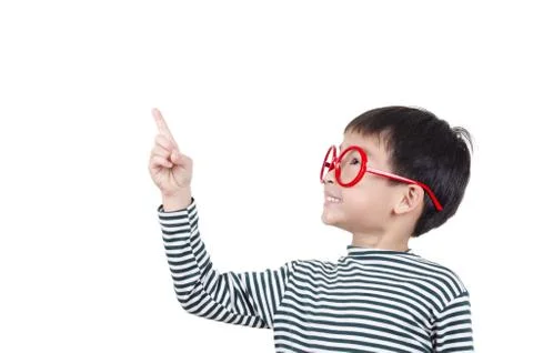 Smart cute boy thinking Stock Photos
