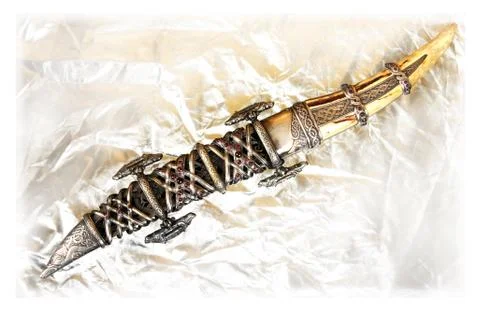 Smart dagger of the medieval soldier. It was used for hunting Stock Photos