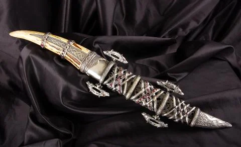 Smart dagger of the medieval soldier. It was used for hunting Stock Photos