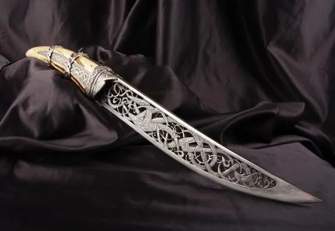 Smart dagger of the medieval soldier. It was used for hunting Stock Photos