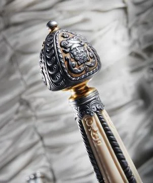 Smart dagger of the medieval soldier. It was used for hunting Stock Photos