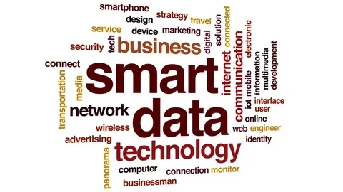 Smart data animated word cloud, text design animation. Stock Footage 81864644