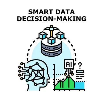 Smart data processing for business decision making 스톡 일러스트