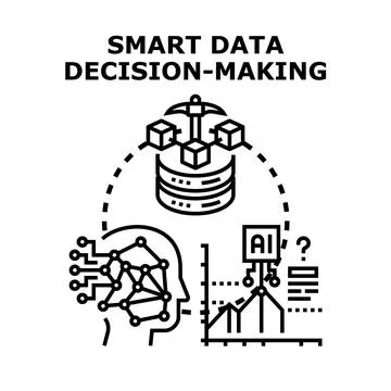 Smart data processing for business decision making 스톡 일러스트
