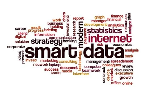 Smart data word cloud concept イラスト素材