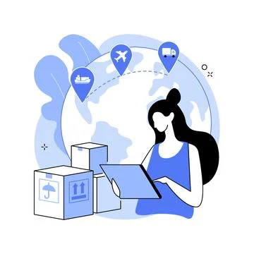 Smart delivery tracking abstract concept vector illustration. Stock Illustration