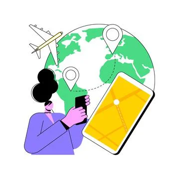 Smart delivery tracking abstract concept vector illustration. Stock Illustration