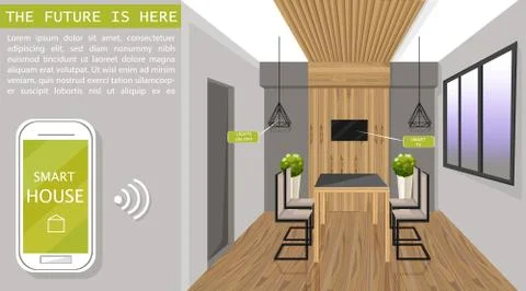 Smart Design interior Vector flat style. Mobile application. Utilities icons. Ilustração Stock