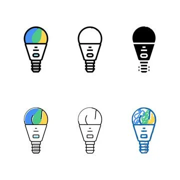 Smart designs light bulb color icon vector Stock Illustration