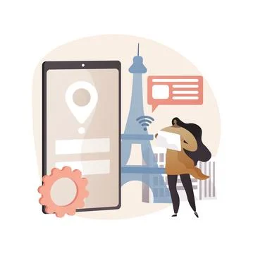 Smart destinations project abstract concept vector illustration. 스톡 일러스트