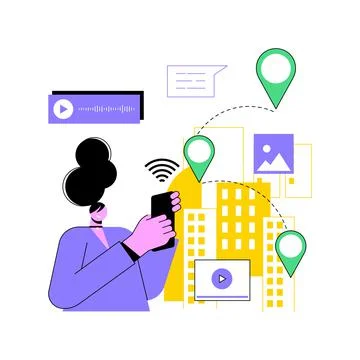 Smart destinations project abstract concept vector illustration. Stock Illustration