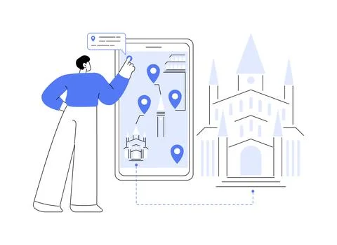 Smart destinations project abstract concept vector illustration. Stock Illustration